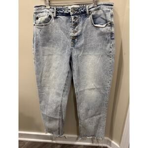 Kancan Distressed Hem Jeans